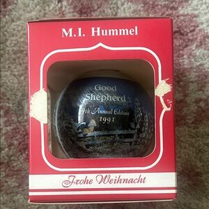 Hummel Good Shepherd Ornament - Blue and Red